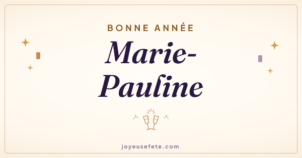 Image « Bonne année Marie-Pauline » au format large