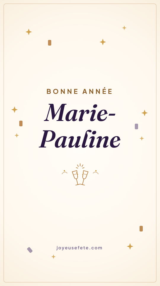 Image « Bonne année Marie-Pauline » au format story