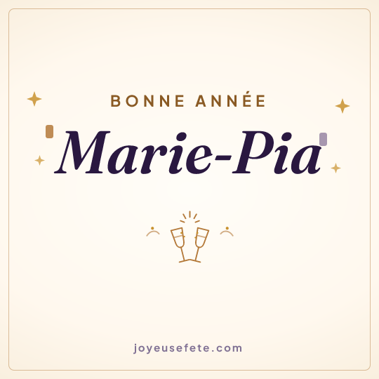 Image carrée « Bonne année Marie-Pia » pour WhatsApp