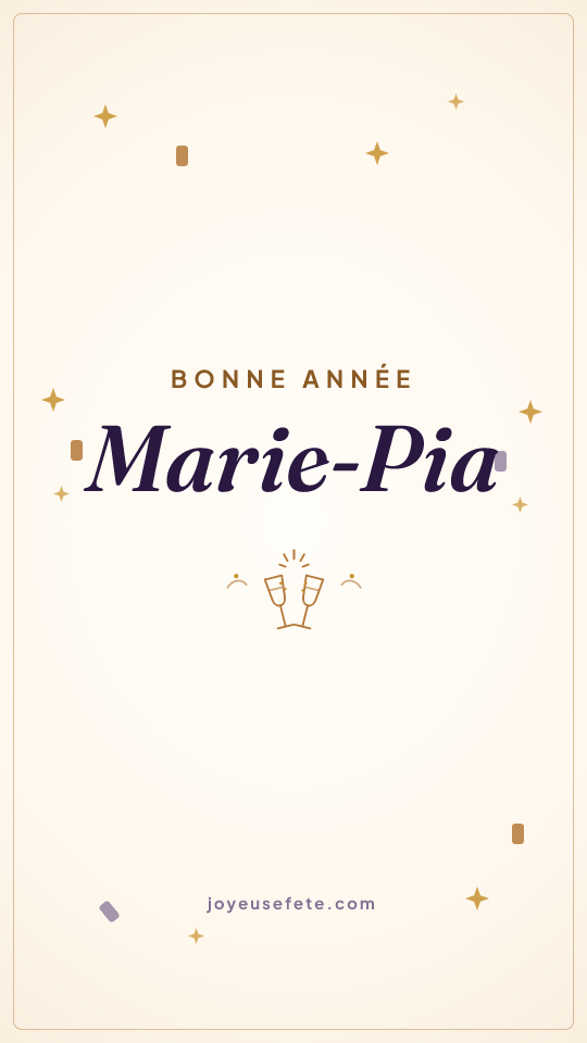 Image « Bonne année Marie-Pia » au format story