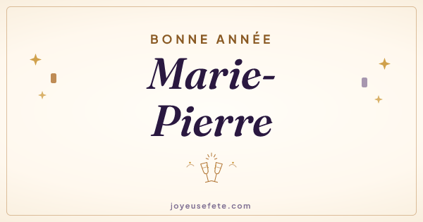 Image « Bonne année Marie-Pierre » au format large