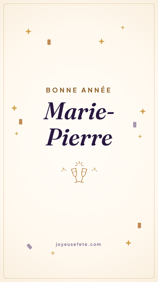 Image « Bonne année Marie-Pierre » au format story