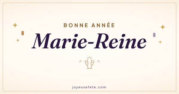 Image « Bonne année Marie-Reine » au format large