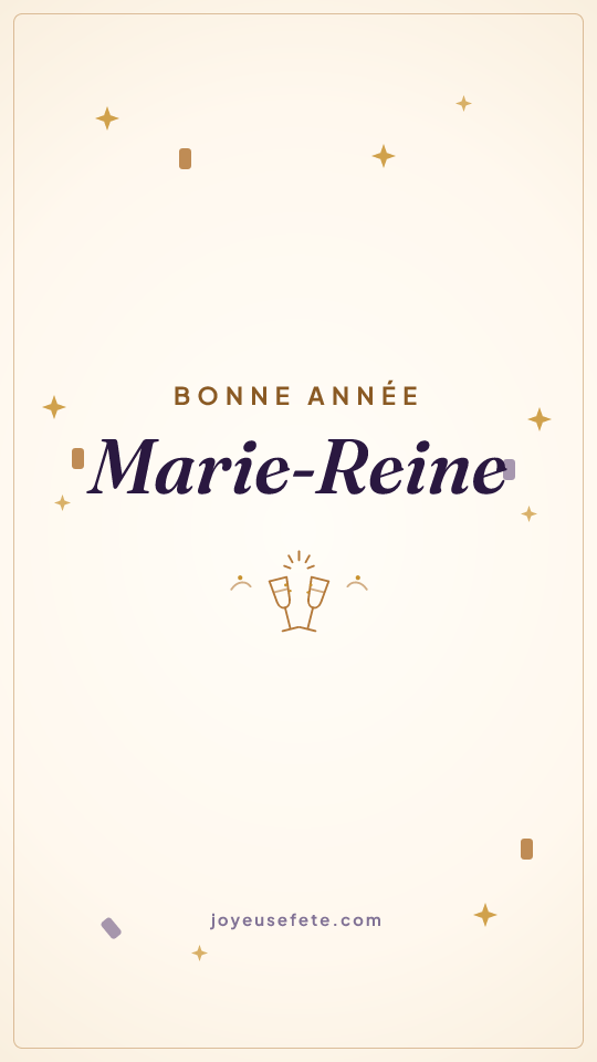 Image « Bonne année Marie-Reine » au format story