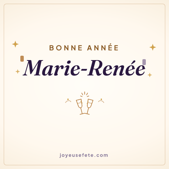 Image carrée « Bonne année Marie-Renée » pour WhatsApp