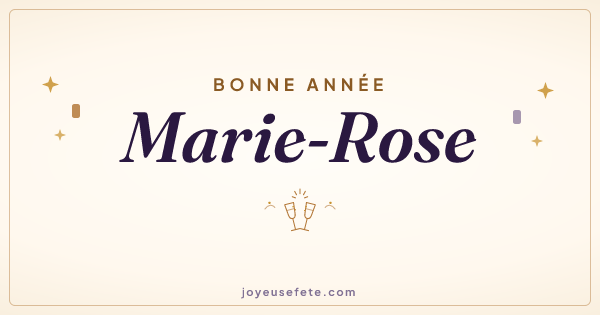 Image « Bonne année Marie-Rose » au format large