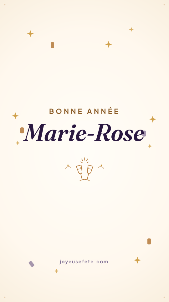 Image « Bonne année Marie-Rose » au format story
