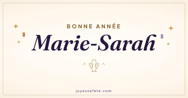 Image « Bonne année Marie-Sarah » au format large