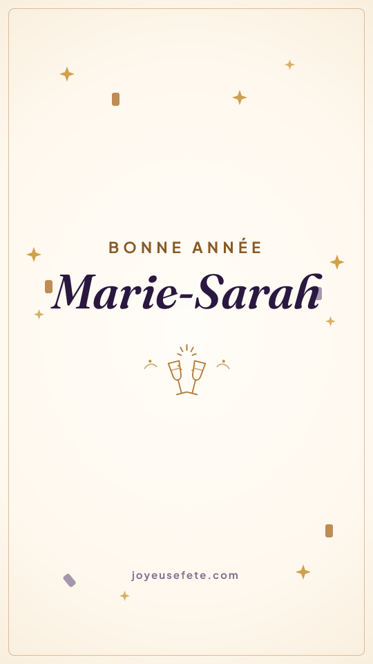 Image « Bonne année Marie-Sarah » au format story
