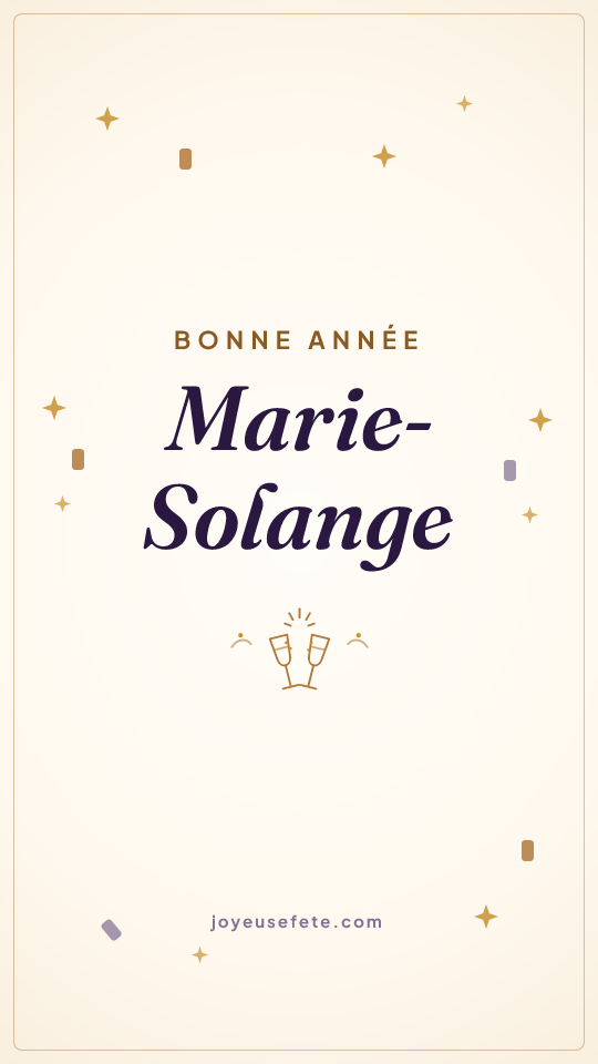 Image « Bonne année Marie-Solange » au format story