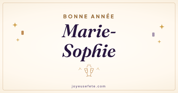 Image « Bonne année Marie-Sophie » au format large