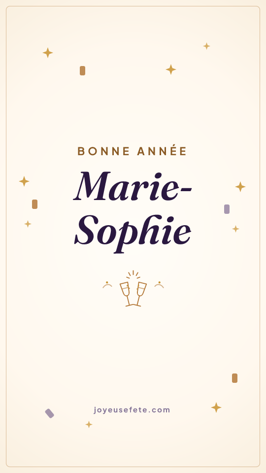 Image « Bonne année Marie-Sophie » au format story