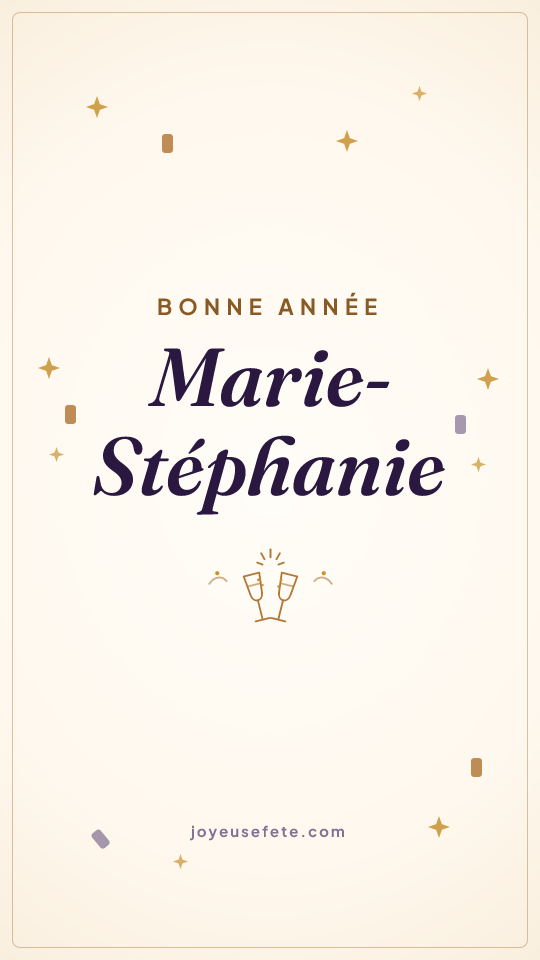 Image « Bonne année Marie-Stéphanie » au format story