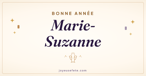 Image « Bonne année Marie-Suzanne » au format large