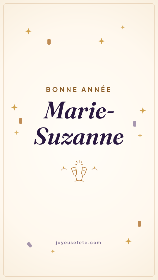 Image « Bonne année Marie-Suzanne » au format story