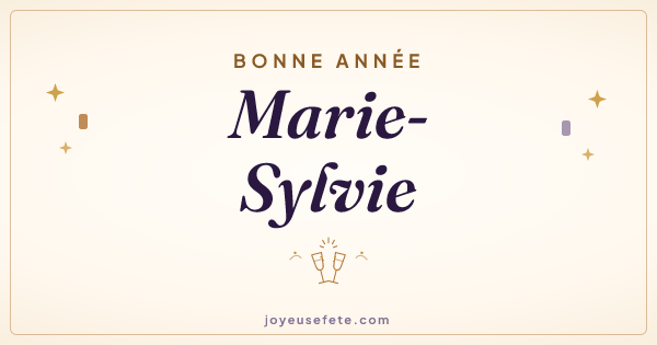 Image « Bonne année Marie-Sylvie » au format large