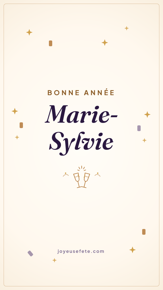 Image « Bonne année Marie-Sylvie » au format story