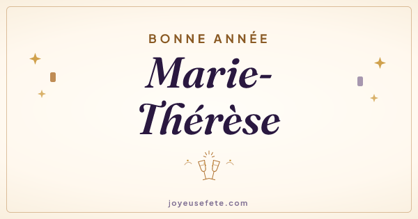 Image « Bonne année Marie-Thérèse » au format large