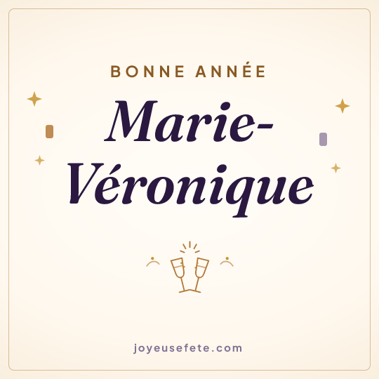 Image carrée « Bonne année Marie-Véronique » pour WhatsApp