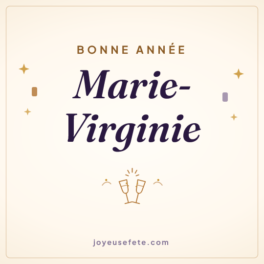 Image carrée « Bonne année Marie-Virginie » pour WhatsApp