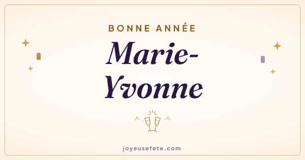 Image « Bonne année Marie-Yvonne » au format large