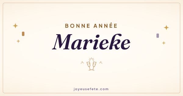 Image « Bonne année Marieke » au format large