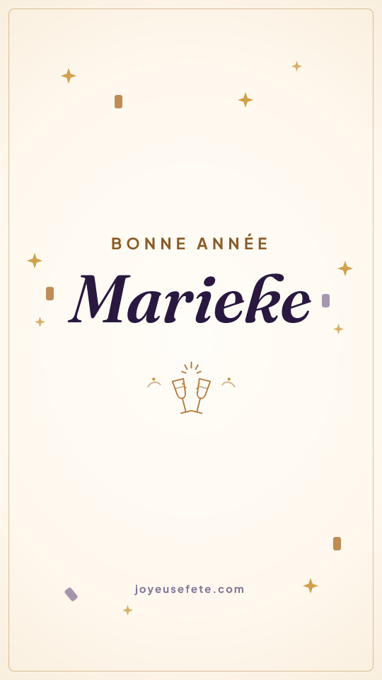 Image « Bonne année Marieke » au format story
