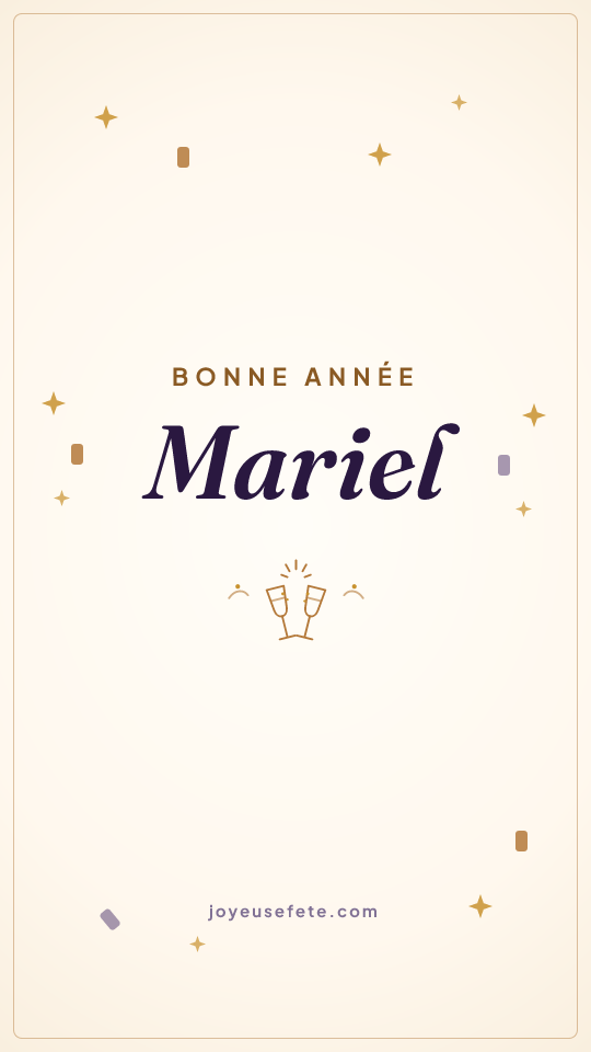 Image « Bonne année Mariel » au format story