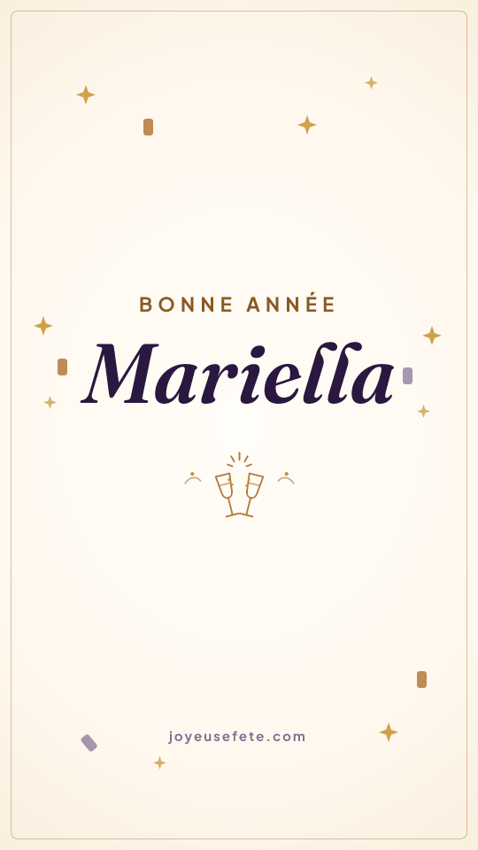 Image « Bonne année Mariella » au format story