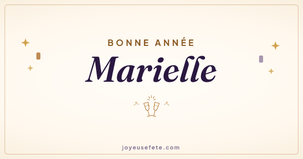 Image « Bonne année Marielle » au format large