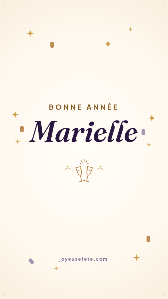 Image « Bonne année Marielle » au format story