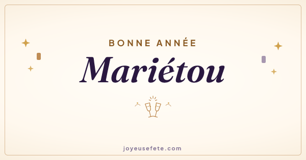 Image « Bonne année Mariétou » au format large