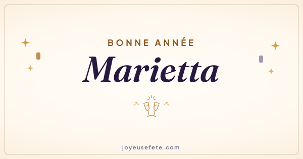 Image « Bonne année Marietta » au format large
