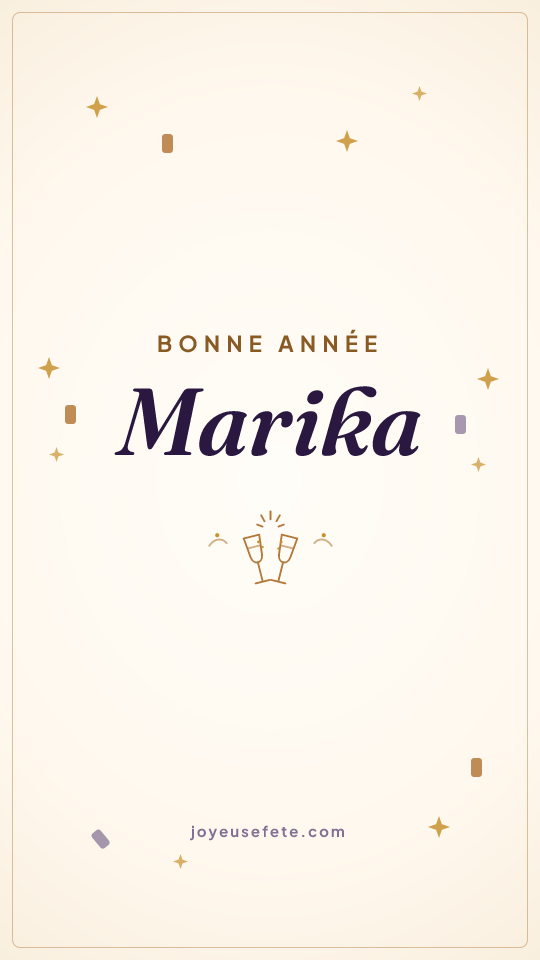 Image « Bonne année Marika » au format story