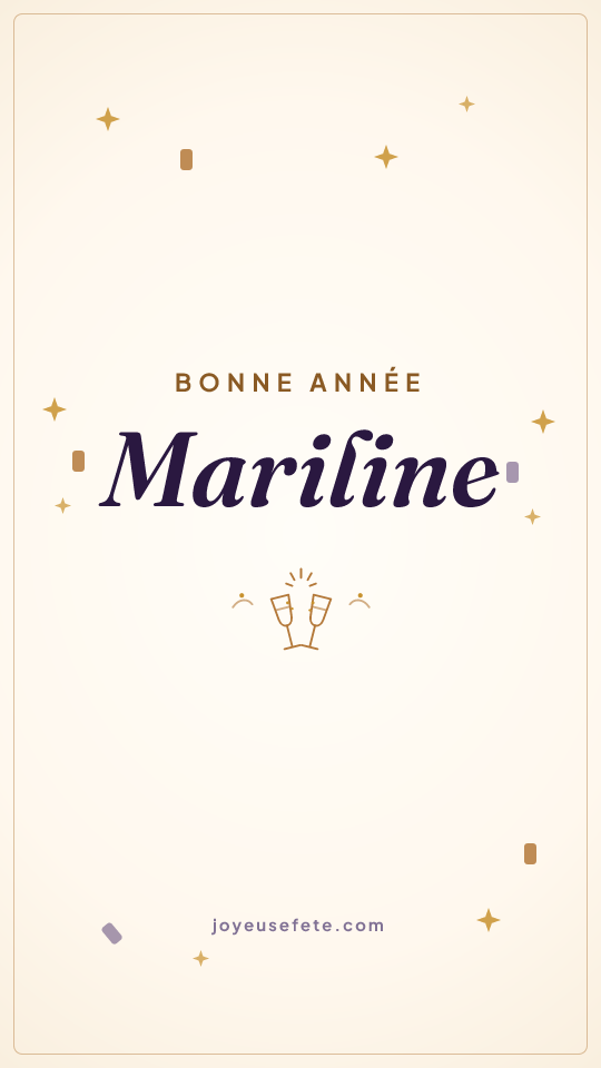 Image « Bonne année Mariline » au format story