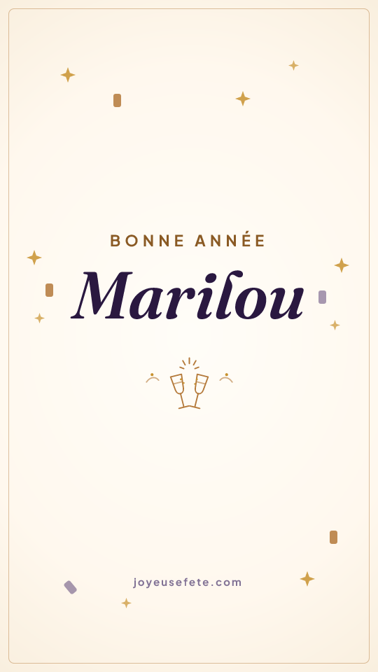 Image « Bonne année Marilou » au format story