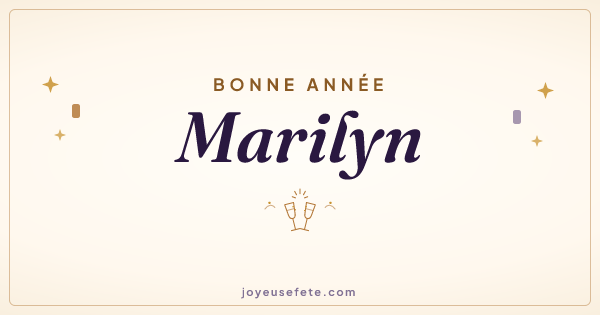 Image « Bonne année Marilyn » au format large
