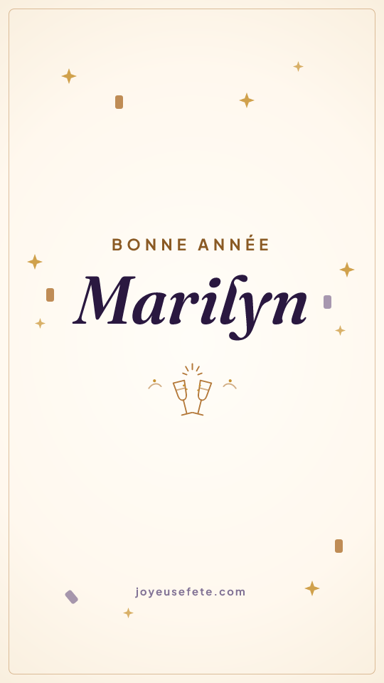 Image « Bonne année Marilyn » au format story