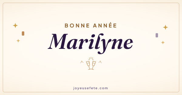 Image « Bonne année Marilyne » au format large