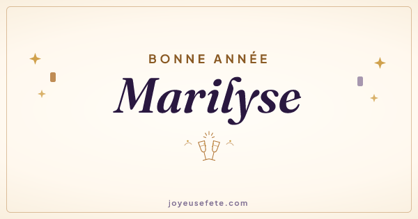 Image « Bonne année Marilyse » au format large