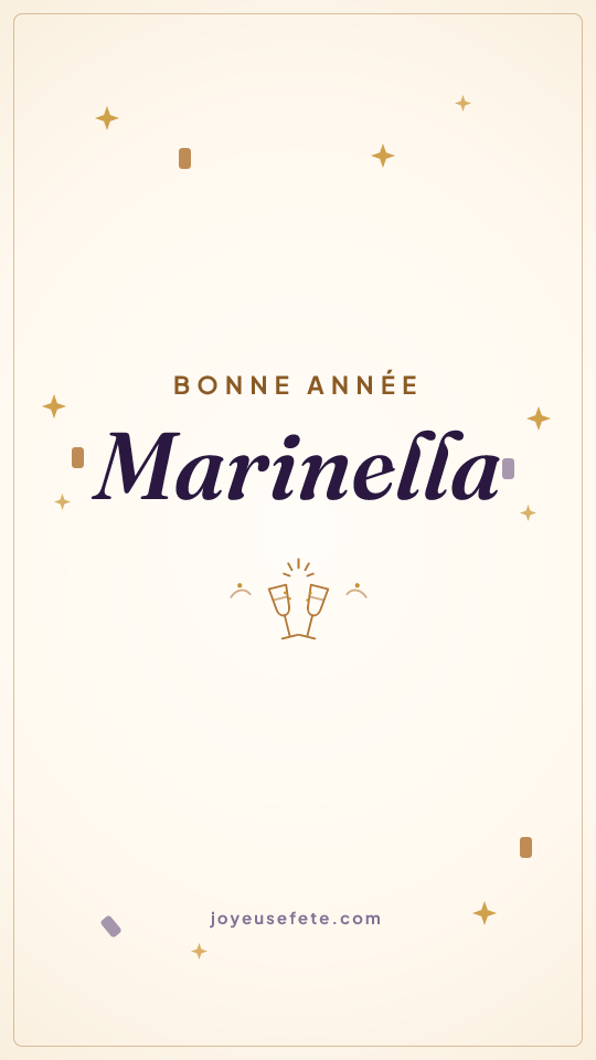Image « Bonne année Marinella » au format story