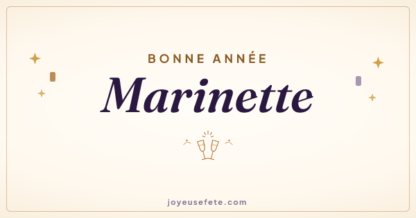 Image « Bonne année Marinette » au format large
