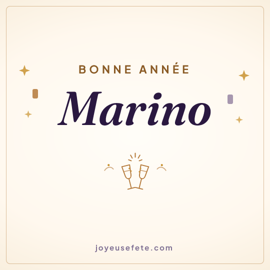 Image carrée « Bonne année Marino » pour WhatsApp
