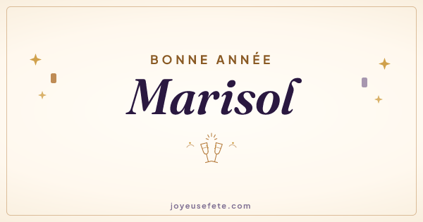 Image « Bonne année Marisol » au format large