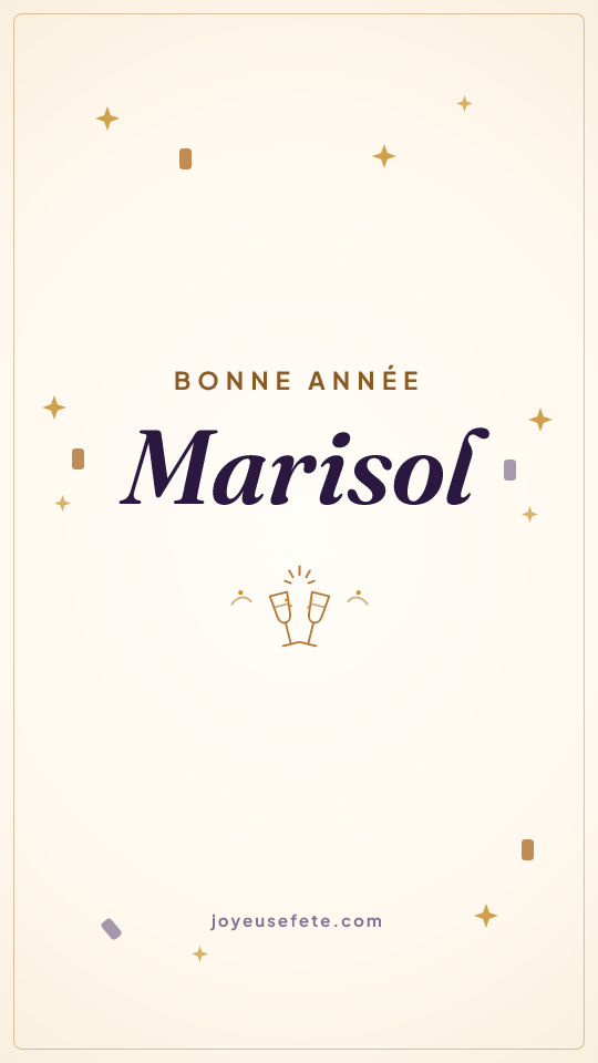 Image « Bonne année Marisol » au format story