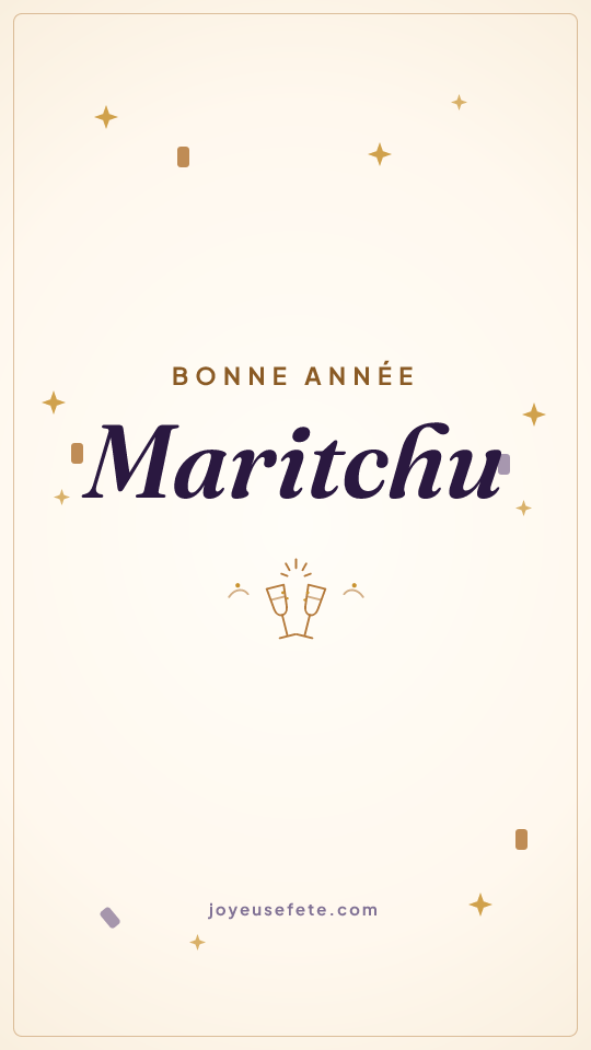 Image « Bonne année Maritchu » au format story