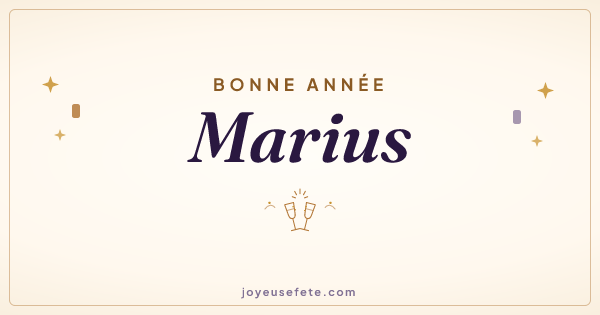 Image « Bonne année Marius » au format large