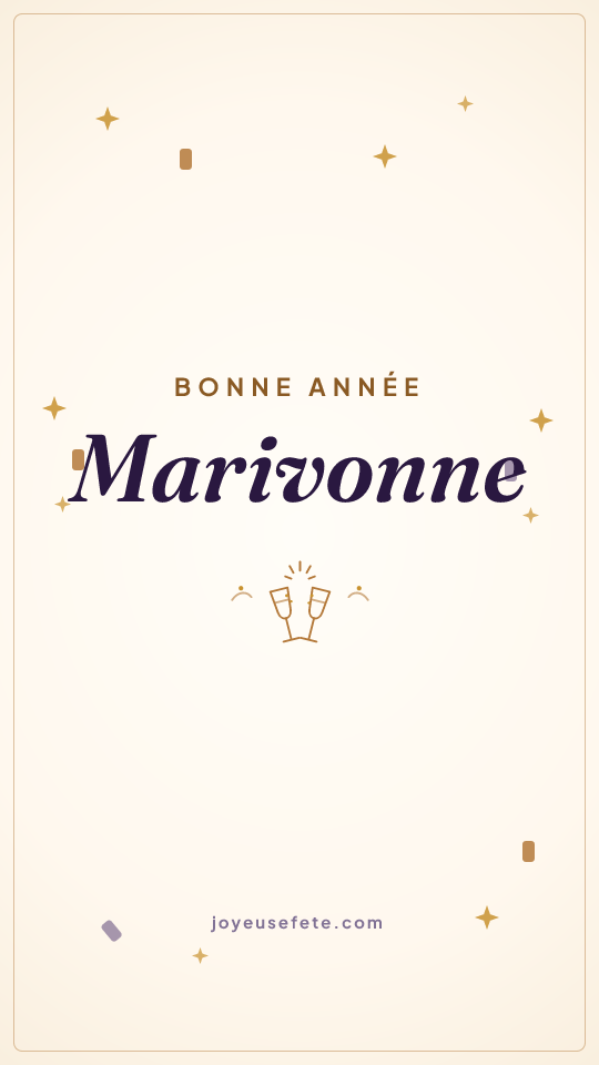 Image « Bonne année Marivonne » au format story