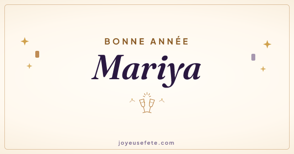 Image « Bonne année Mariya » au format large
