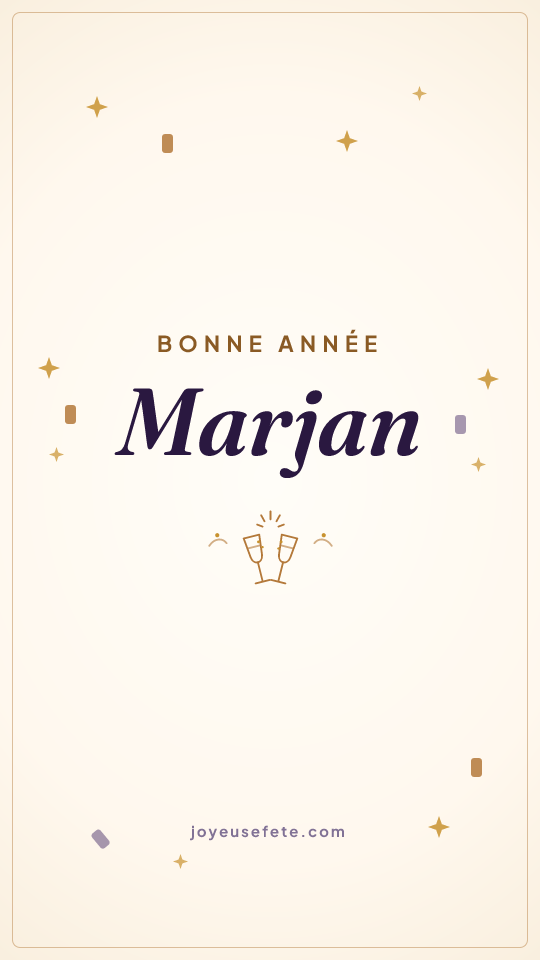 Image « Bonne année Marjan » au format story